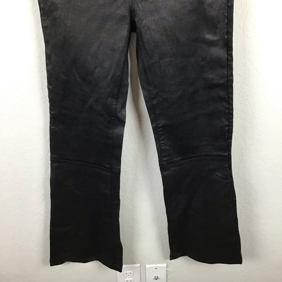 NEW NWT J Brand Leather Pants Vivia High Rise Flared - Picture 4 of 12